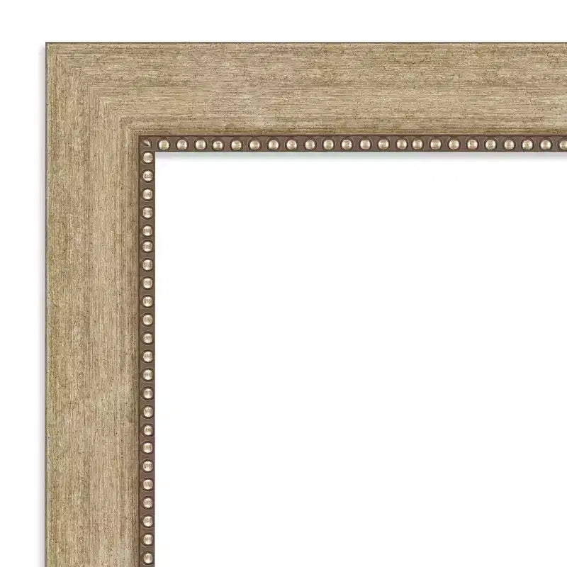 Specchio da parete rettangolare incorniciato color champagne e bronzo, singolo