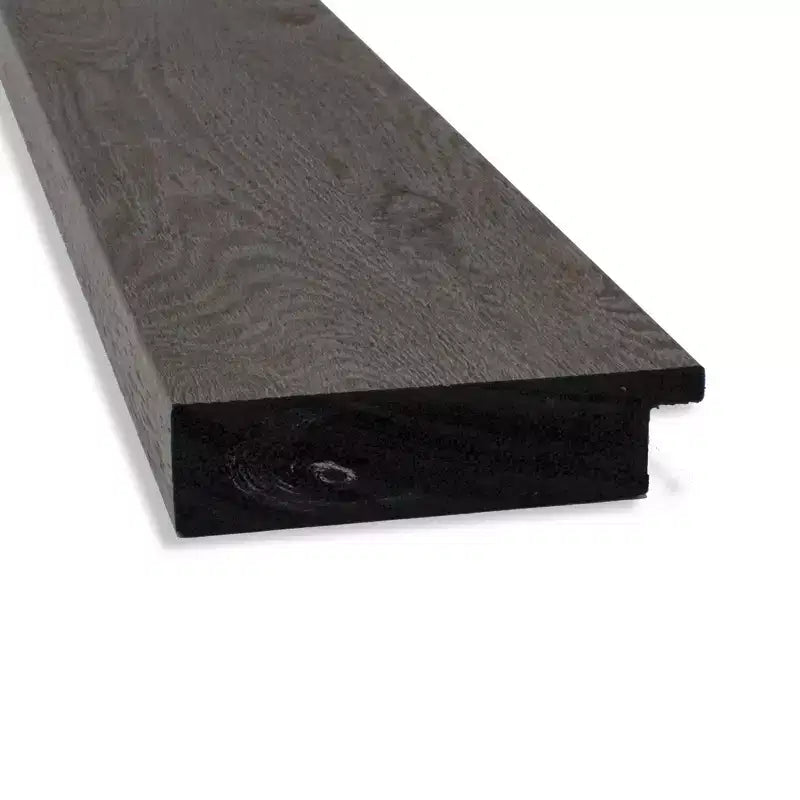 Specchio da parete quadrato grigio, cornice rustica effetto legno, singolo