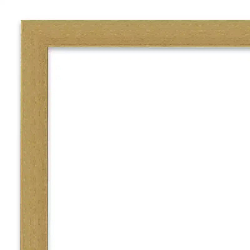 Specchio da parete quadrato con cornice stretta color oro spazzolato 71x71 cm, singolo