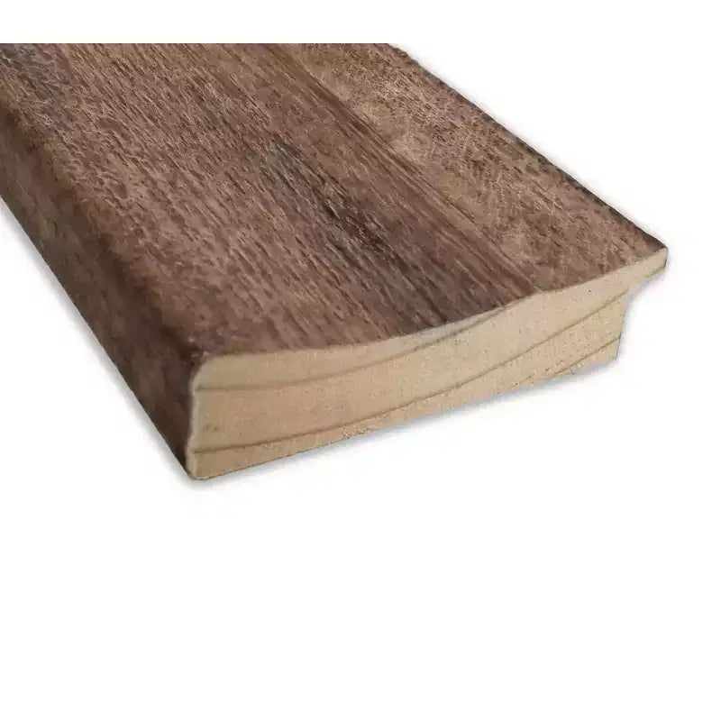 Specchio da parete rettangolare con cornice in legno marrone, singolo, non smussato
