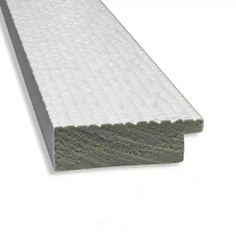 Specchio da Parete Rettangolare con Cornice a Mosaico Bianca, 42.5" x 31.5", Singolo