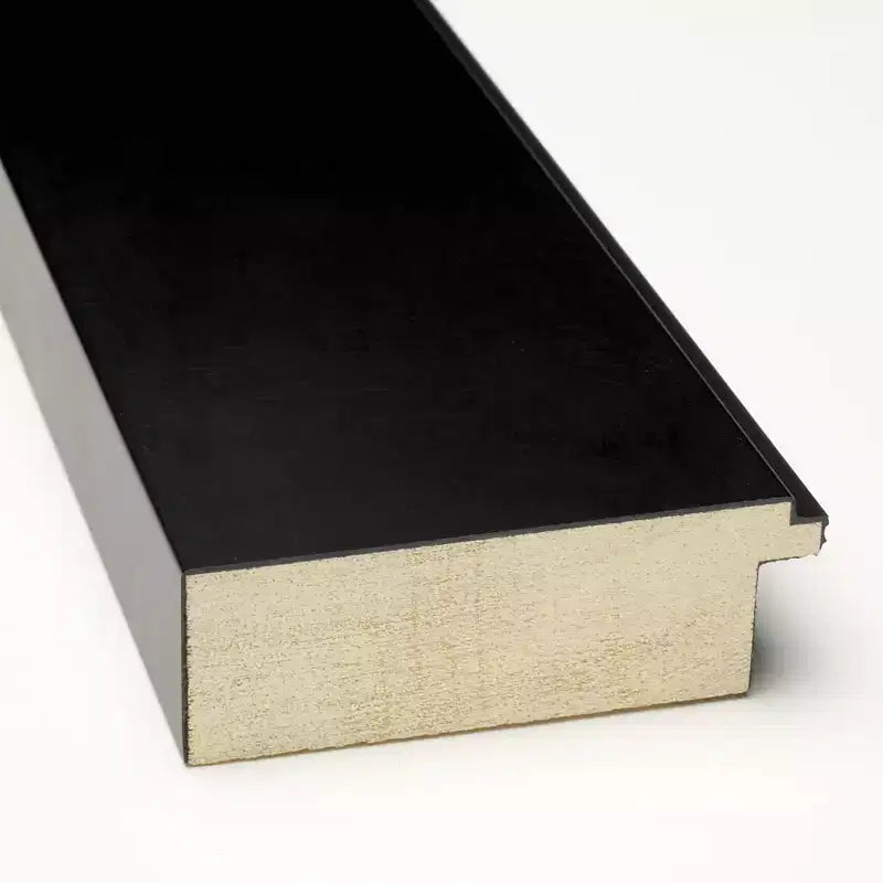Specchio da Parete con Cornice in Legno Nero – Singolo
