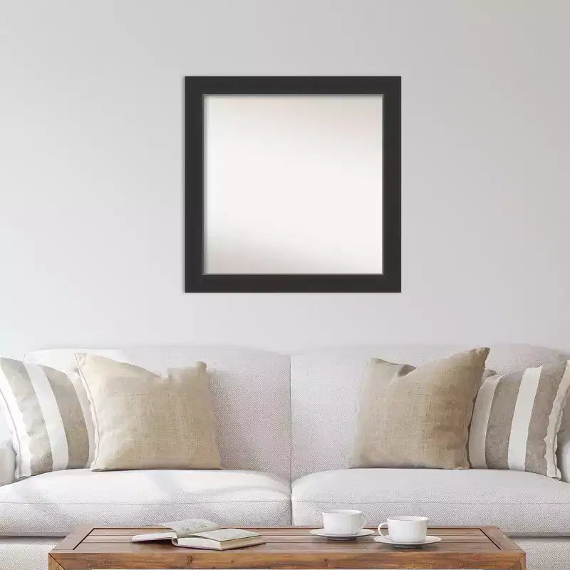 Specchio da Parete con Cornice in Legno Nero – Singolo