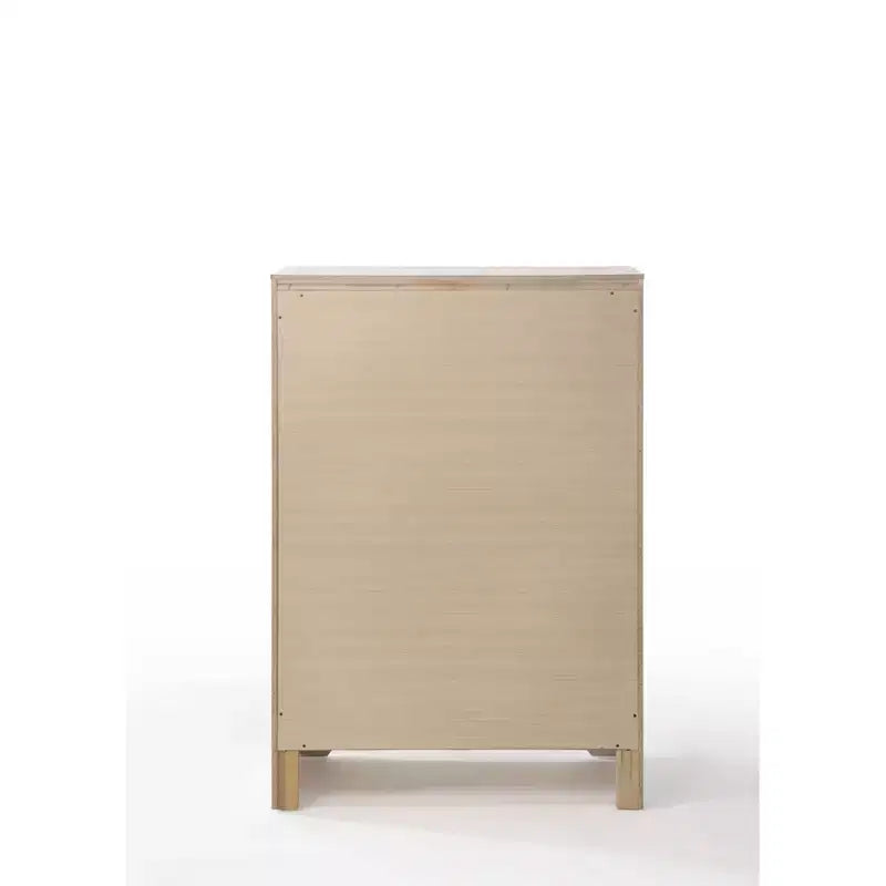 Comò verticale bianco a 5 cassetti con guide metalliche (Utente singolo)