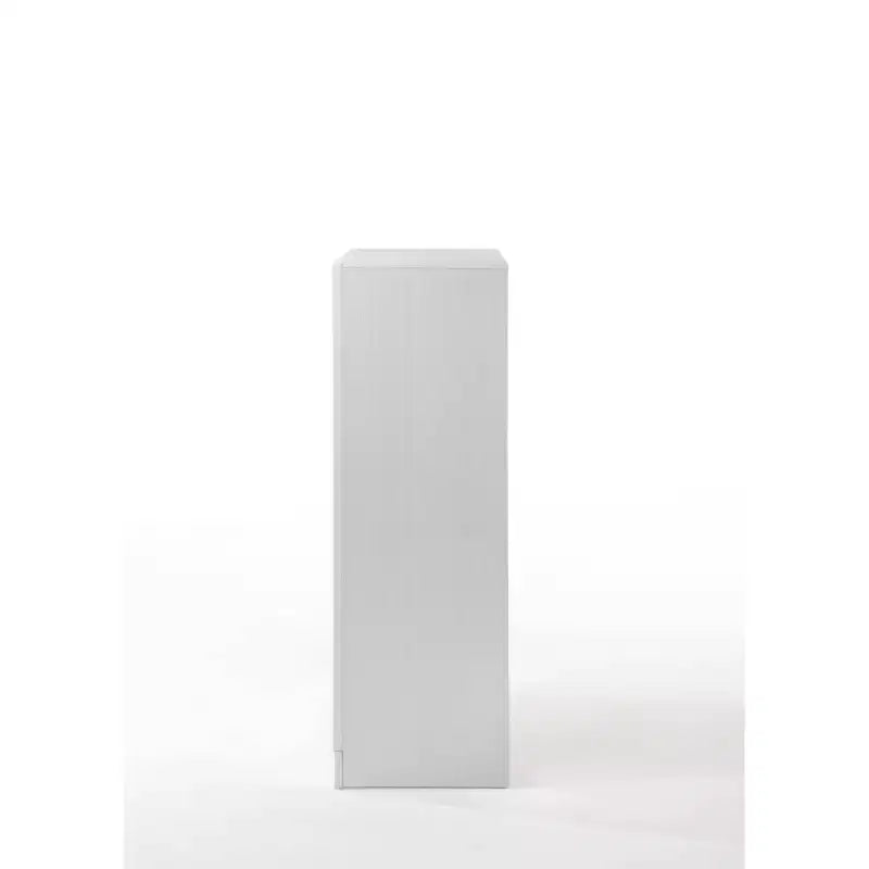 Comò verticale bianco a 5 cassetti con guide metalliche (Utente singolo)