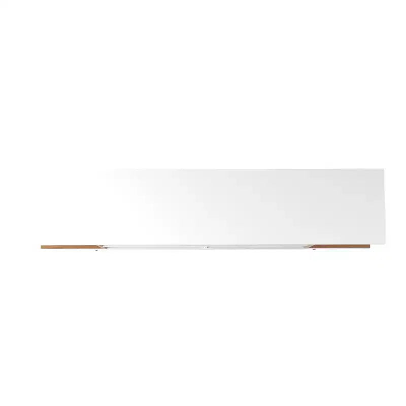 Mobile TV laccato bianco e acero crema per TV da 65", autoportante, montaggio da 1 persona
