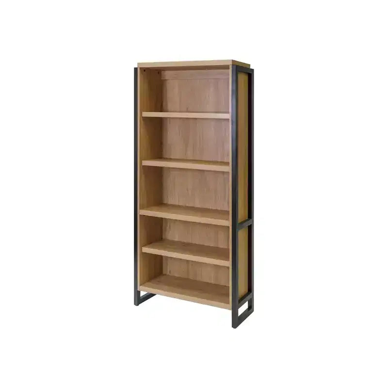 Libreria aperta a 4 ripiani marrone chiaro, alta 198 cm – Utente singolo