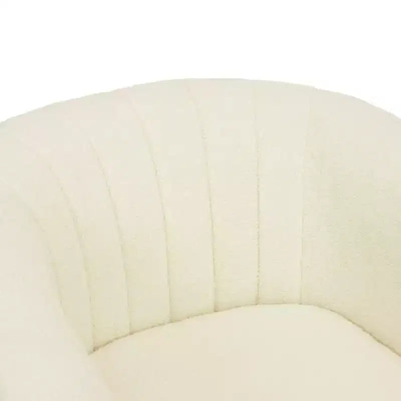 Poltrona girevole a secchiello in finto shearling, 1 posto
