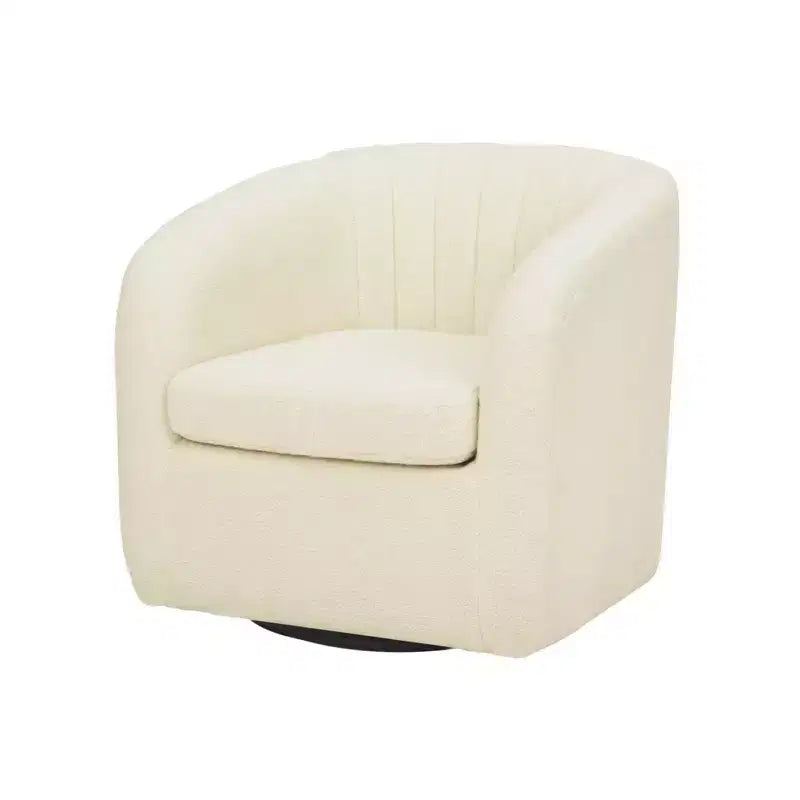 Poltrona girevole a secchiello in finto shearling, 1 posto