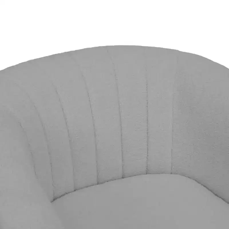 Poltrona girevole a secchiello in finto shearling, 1 posto