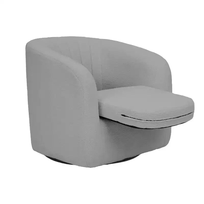 Poltrona girevole a secchiello in finto shearling, 1 posto