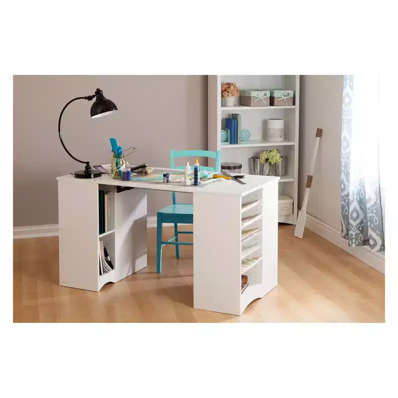 Libreria a 4 ripiani Acero Grigio/Bianco Puro, altezza 146,7 cm, montaggio a 1 persona