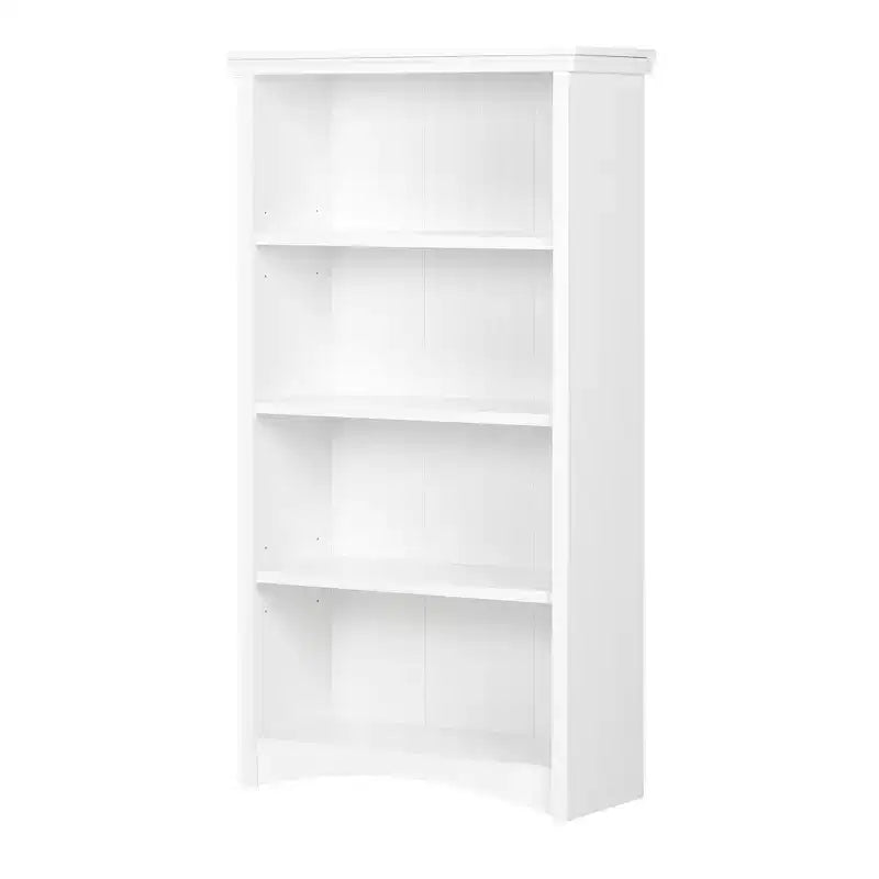 Libreria a 4 ripiani Acero Grigio/Bianco Puro, altezza 146,7 cm, montaggio a 1 persona