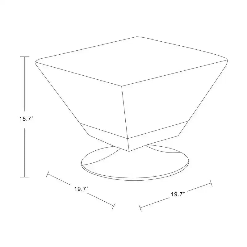 Pouf Girevole Quadrato, Similpelle, Monoposto – Colori Multipli