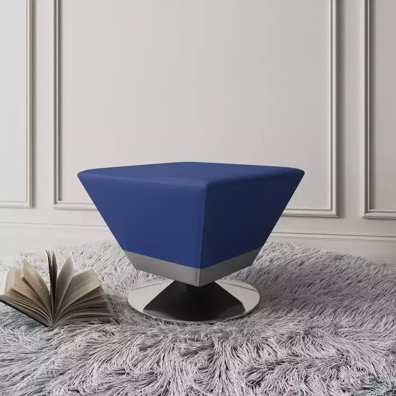 Pouf Girevole Quadrato, Similpelle, Monoposto – Colori Multipli