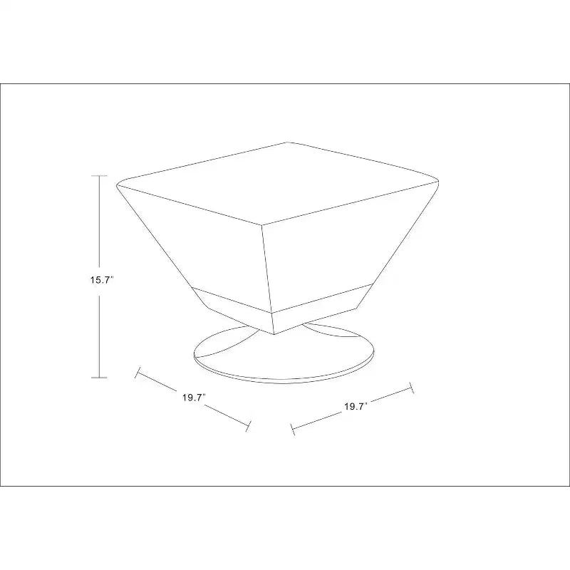 Pouf Girevole Quadrato, Similpelle, Monoposto – Colori Multipli