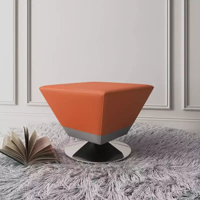 Pouf Girevole Quadrato, Similpelle, Monoposto – Colori Multipli