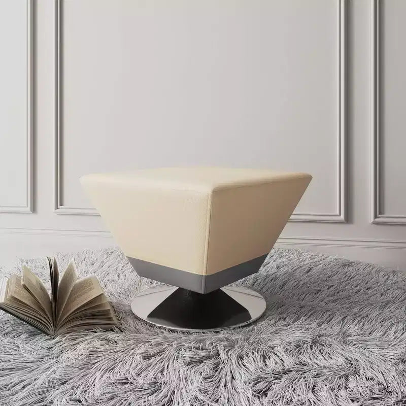 Pouf Girevole Quadrato, Similpelle, Monoposto – Colori Multipli