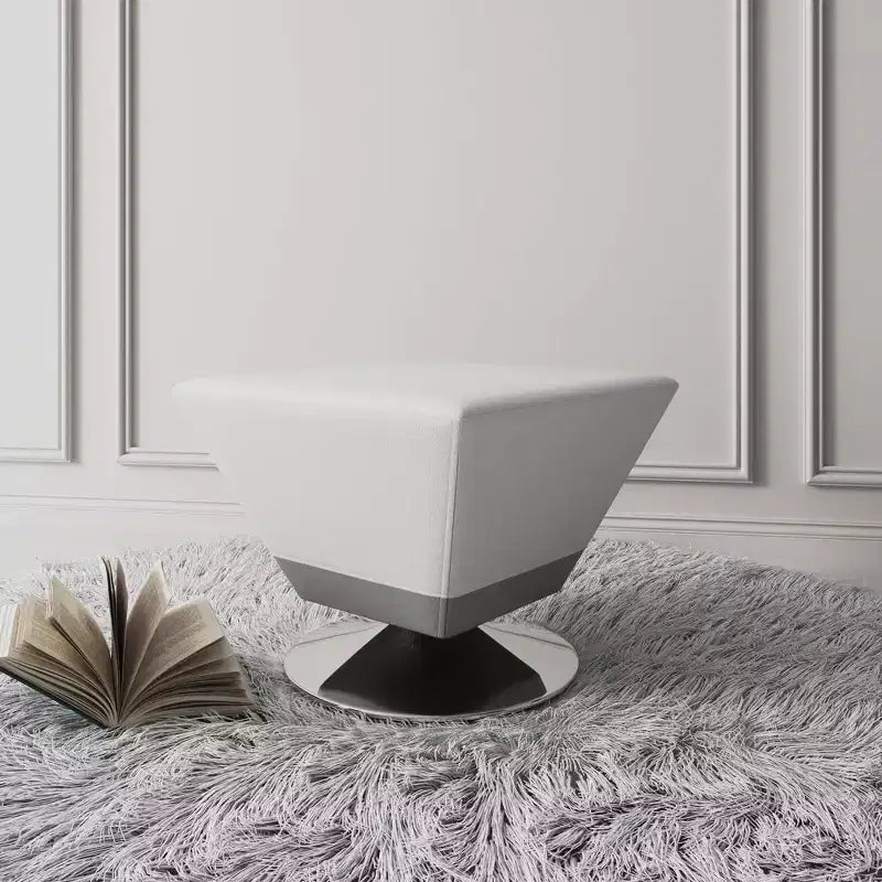 Pouf Girevole Quadrato, Similpelle, Monoposto – Colori Multipli