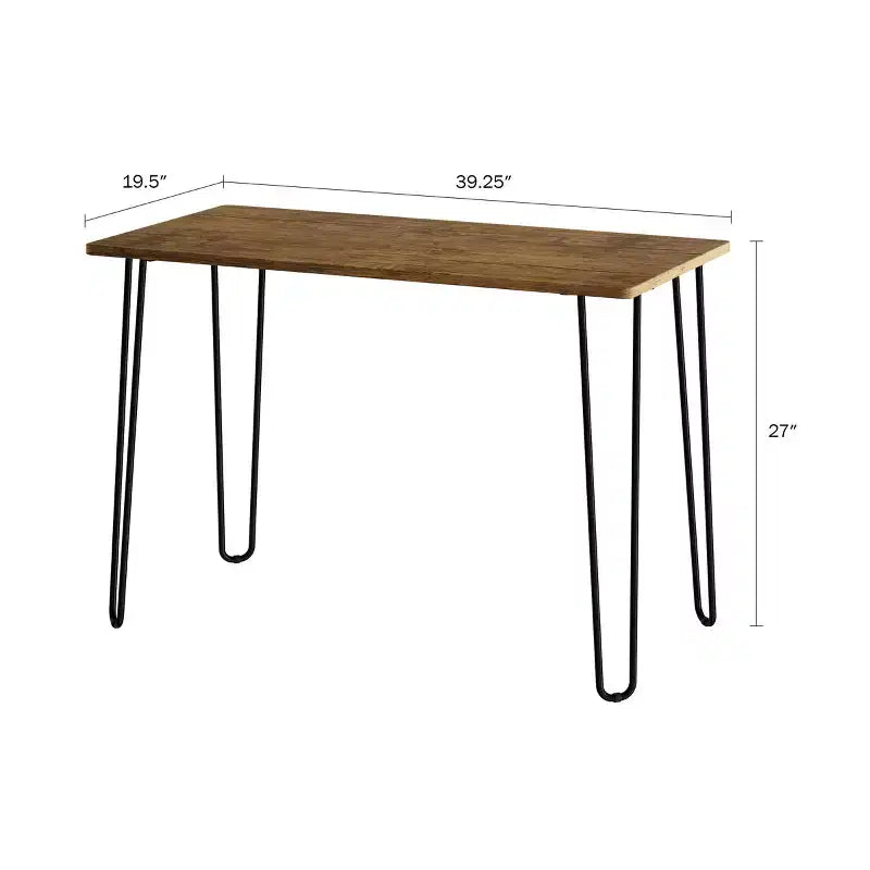 Scrivania con gambe a forcina (nere/marrone) monoposto