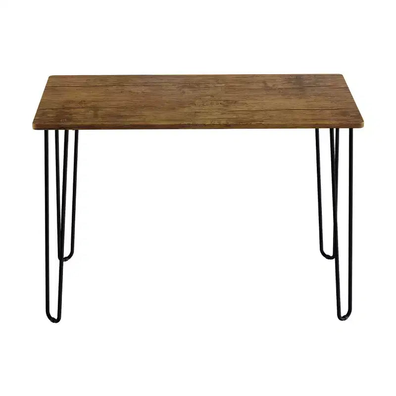 Scrivania con gambe a forcina (nere/marrone) monoposto
