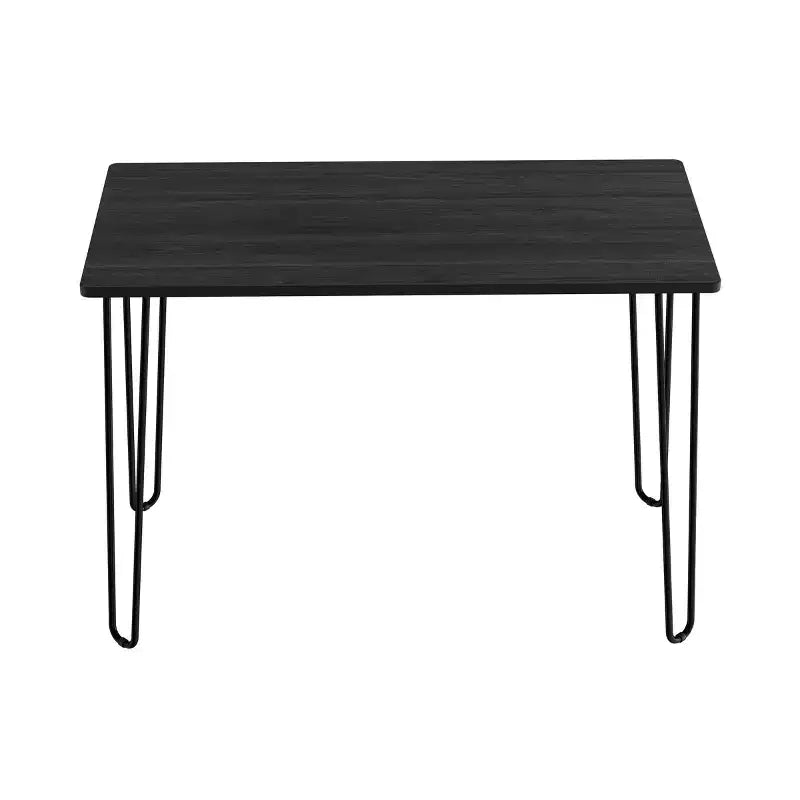 Scrivania con gambe a forcina (nere/marrone) monoposto