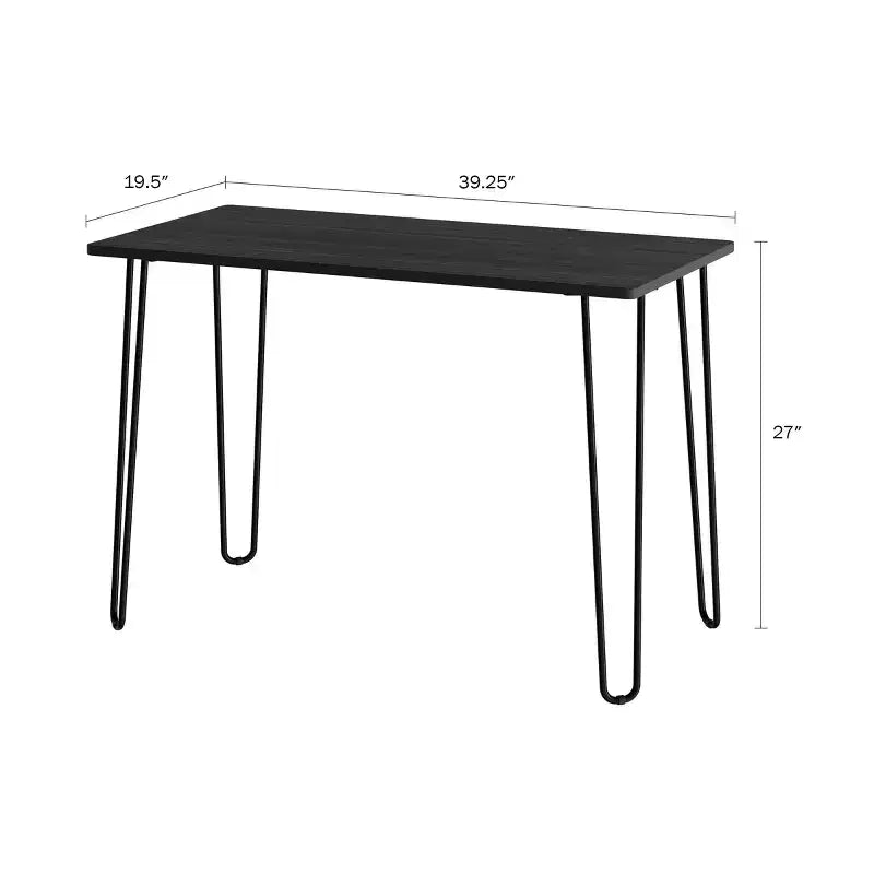 Scrivania con gambe a forcina (nere/marrone) monoposto