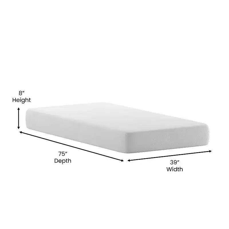 Materasso in memory foam grigio a media rigidità, 1-2 persone