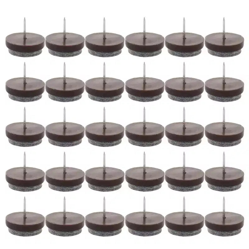 Unique Bargains Nail on Felt Furniture Table Chair Leg Pads 27mm/1 Pack of 30