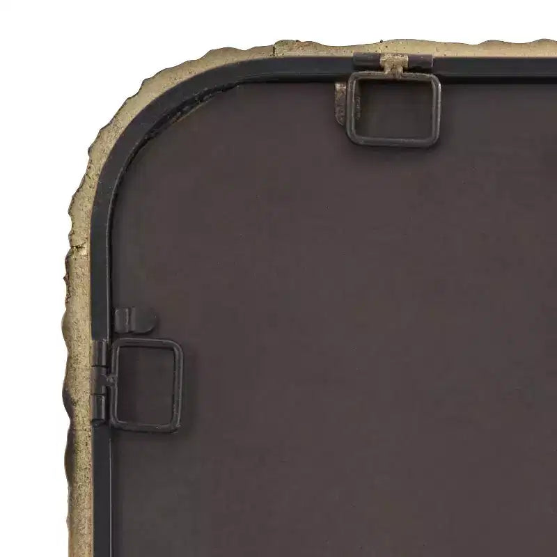 Specchio da parete rettangolare in bronzo ossidato, stile industriale rustico, per 1