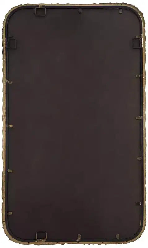 Specchio da parete rettangolare in bronzo ossidato, stile industriale rustico, per 1