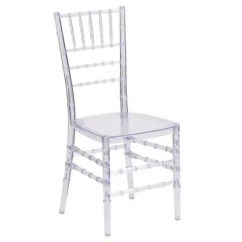 Sedia impilabile Chiavari trasparente, set da 2 (uso adulto)