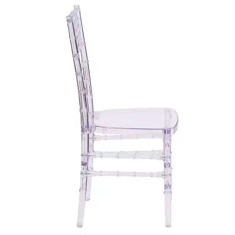 Sedia impilabile Chiavari trasparente, set da 2 (uso adulto)