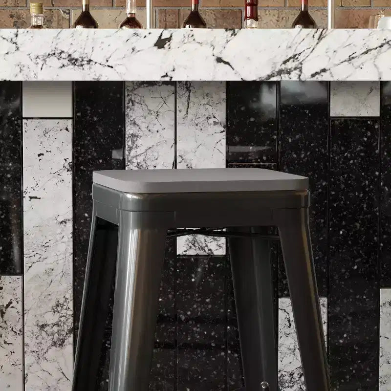 Sedile in poliresina per tutte le stagioni – Nero / Grigio / Menta / Rosso / Teak / Blu-verde acqua, per interni ed esterni, set da 4