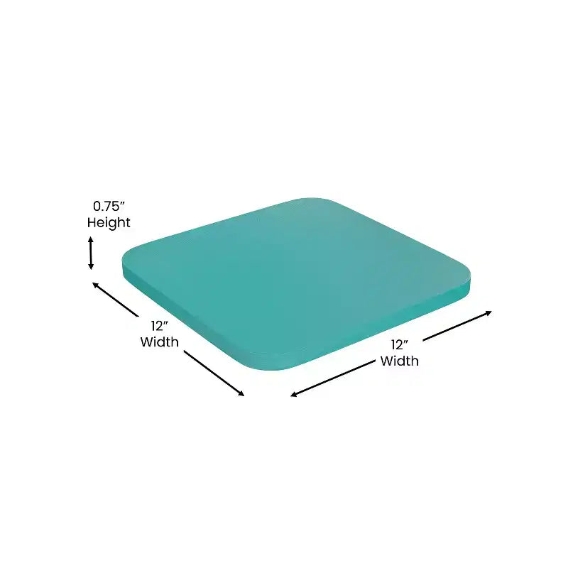 Sedile in poliresina per tutte le stagioni – Nero / Grigio / Menta / Rosso / Teak / Blu-verde acqua, per interni ed esterni, set da 4