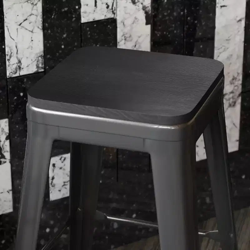 Sedile in poliresina per tutte le stagioni – Nero / Grigio / Menta / Rosso / Teak / Blu-verde acqua, per interni ed esterni, set da 4