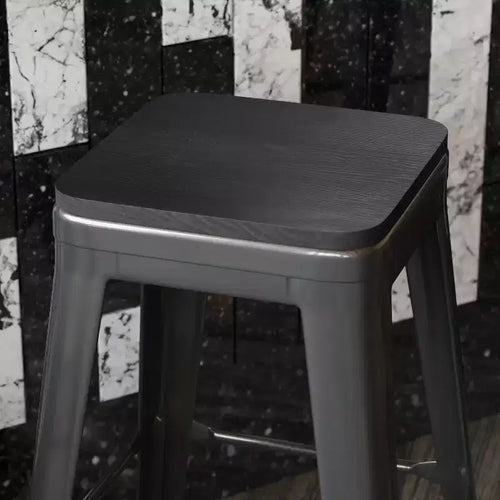 Sedile in poliresina per tutte le stagioni – Nero / Grigio / Menta / Rosso / Teak / Blu-verde acqua, per interni ed esterni, set da 4