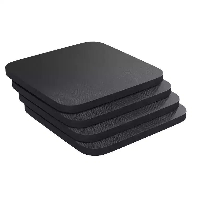 Sedile in poliresina per tutte le stagioni – Nero / Grigio / Menta / Rosso / Teak / Blu-verde acqua, per interni ed esterni, set da 4