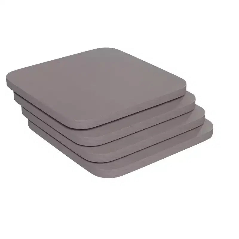 Sedile in poliresina per tutte le stagioni – Nero / Grigio / Menta / Rosso / Teak / Blu-verde acqua, per interni ed esterni, set da 4