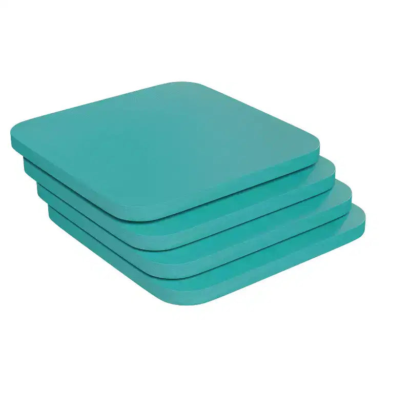 Sedile in poliresina per tutte le stagioni – Nero / Grigio / Menta / Rosso / Teak / Blu-verde acqua, per interni ed esterni, set da 4