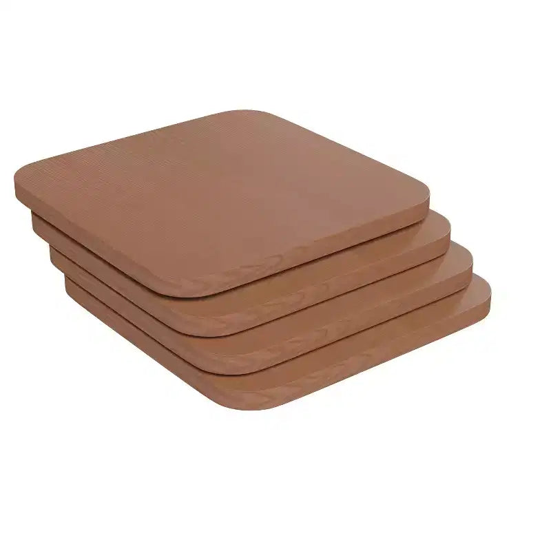 Sedile in poliresina per tutte le stagioni – Nero / Grigio / Menta / Rosso / Teak / Blu-verde acqua, per interni ed esterni, set da 4