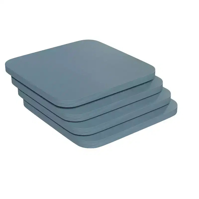 Sedile in poliresina per tutte le stagioni – Nero / Grigio / Menta / Rosso / Teak / Blu-verde acqua, per interni ed esterni, set da 4