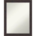 Amanti Art Rustic Pine Narrow Non-Beveled Wood Bathroom Wall Mirror Wall Mirror