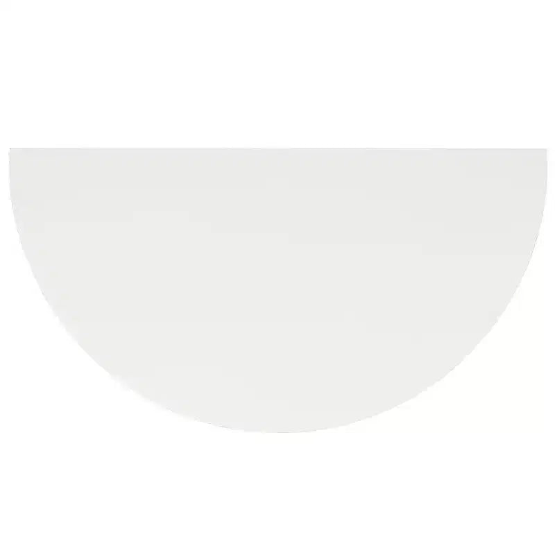 Consolle Demilune con mensola aperta, Grigio Cenere / Bianco Sporco