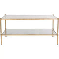 Aslan Coffee Table - Gold/Glass - Safavieh