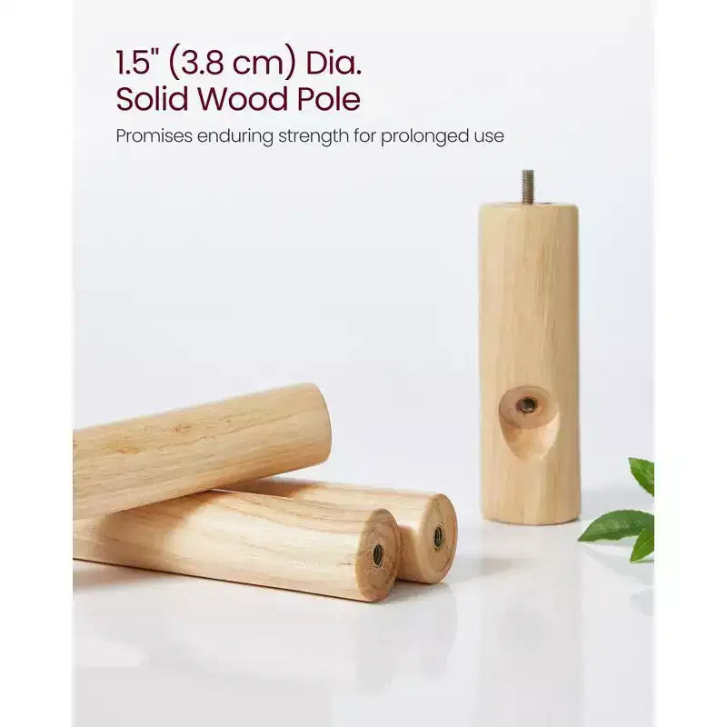 Appendiabiti ad Albero Autoportante con 8 Ganci – Nero / Noce Scuro / Grigio / Bianco