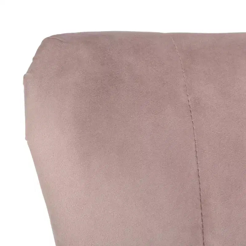 Poltrona senza braccioli di metà secolo, cipria/malva e naturale, 1 posto