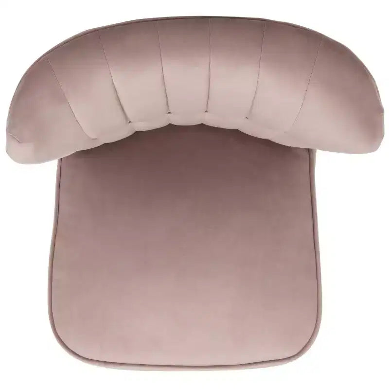 Poltrona senza braccioli di metà secolo, cipria/malva e naturale, 1 posto