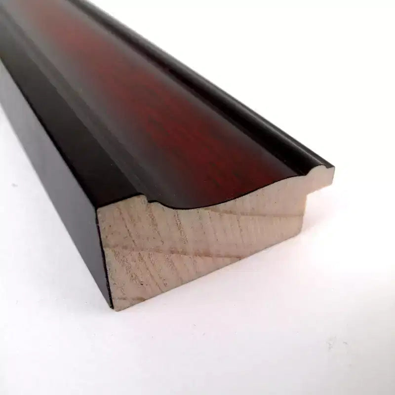 Specchio da Parete con Cornice in Legno di Ciliegio, Smussato, Singolo