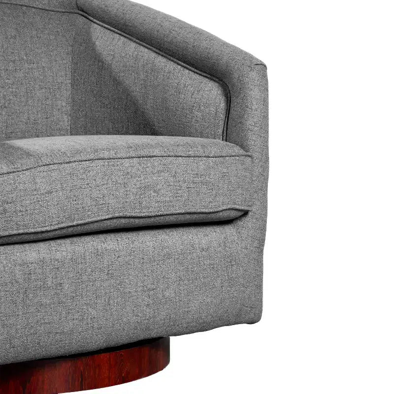 Poltrona da salotto a botte girevole con rivestimento in pelle sintetica effetto pelle in colori nero/marrone/crema/grigio e tessuto bouclé, 1 posto